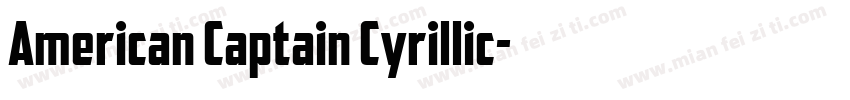 American Captain Cyrillic字体转换